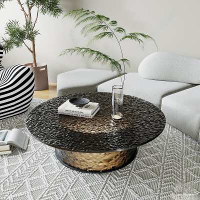 现代水波纹茶几3D模型下载